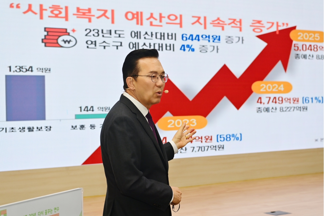 연수구지역사회보장협의체는 지난 8일 구청 대회의실에서 위원 123명을 대상으로 2025년 연수복지학교 1차 주민에게 도움이 되는 복지상식 이라는 주제로 역량강화 교육을 개최했다